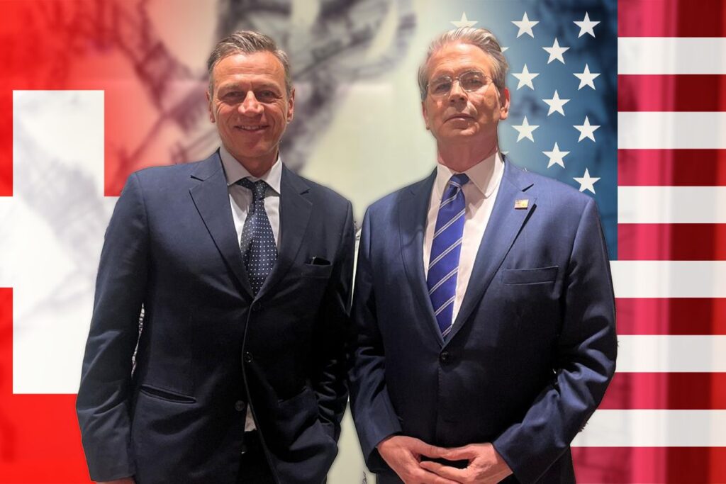 Weltwoche-Reporter Urs Gehriger mit US-Finanzminister Scott Bessent