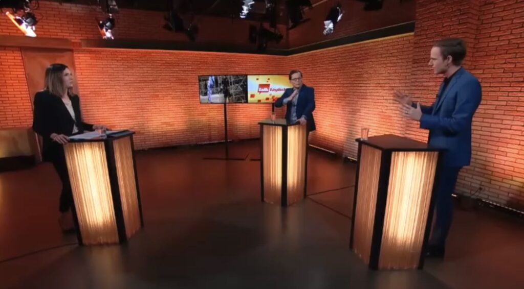 BBC ist überall: Auch Tele Züri entstellte die Trump-Rede, hier im Talk mit Weltwoche-Köppel