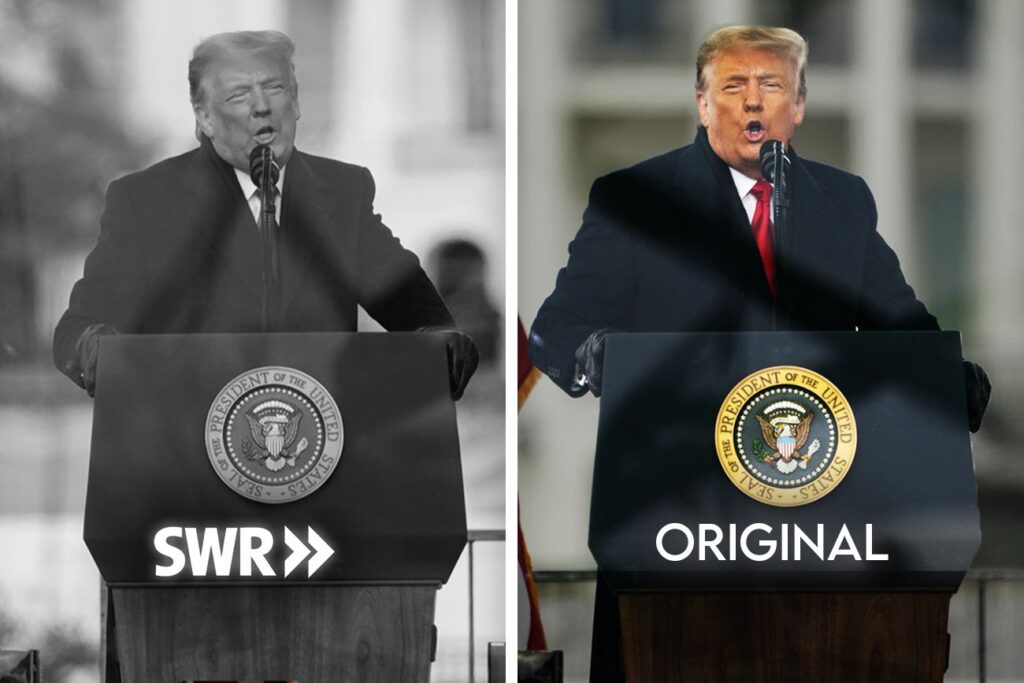 ARD wie BBC? Auch Deutschlands Staatssender entstellte Trumps Kapitol-Rede